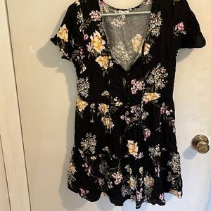 Black floral dress
